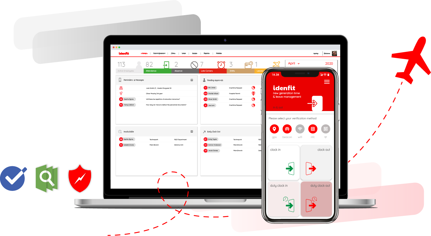 idenfit workforce management is the platform for scheduling, clocking in & out, time off, and compliance with labor laws. Perfect for businesses with hourly workers and shifts.